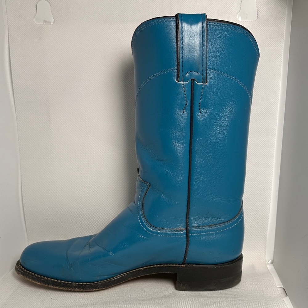 Justin Roper Turquoise Blue Cowboy Boots – Size 5.5 - Picture 5 of 15